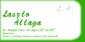 laszlo allaga business card